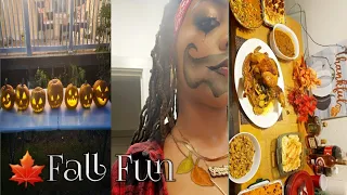 VLOG: Pumpkin carving + Halloween + Thanksgiving