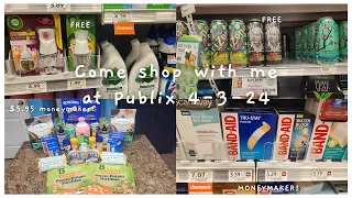 Come shop with me at Publix 4-3-24. 105% savings off retail! Publix deals this week!