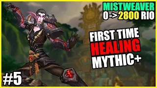 0 to 2800 RIO | Mistweaver E5 - First Time Healing Mythic+!