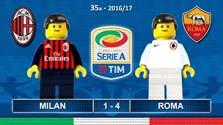 Milan Roma 1-4 • Serie A 2017 (07/05/2017) Highlights sintesi Lego Calcio