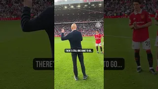 Ten Hag’s Final Day Speech To Old Trafford Crowd 🔥🙌