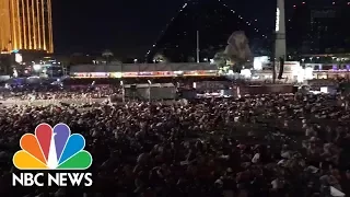 Witnesses Capture The Panic Of Las Vegas Shooting | NBC News