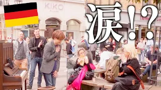 【海外ストリートピアノ】ドイツ貴婦人からのリクエストに日本人が応えたら涙の大絶賛！？【モリコーネ/ニューシネマパラダイス】