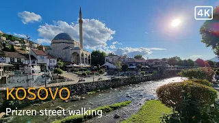 【 4K HDR 】Prizren - Kosovo Street Walking (Old Town and Prizren Fortress Walking Tour)