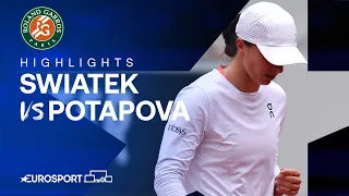 Iga Swiatek vs Anastasia Potapova | Round 4 | French Open 2024 Highlights 🇫🇷