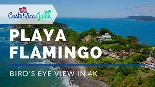 Bird's Eye View | 4K Drone Fly Over of Playa Flamingo, Costa Rica