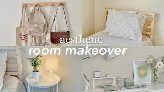 aesthetic small room makeover | pinterest style inspired ☁️🌷