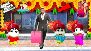 GTA 5 : Franklin & Shinchan Shopping For Shinchan Wedding in GTA 5 ! JSS GAMER