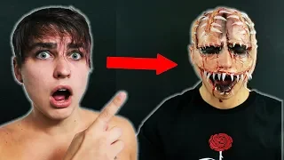 Most Terrifying Halloween Makeup Transformation | Colby Brock