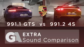 Porsche 991.1 GTS vs 991.2 4S - EXHAUST SOUND COMPARISON by Groschi Automotive