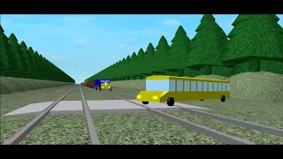 Roblox Train Crash into a School Bus