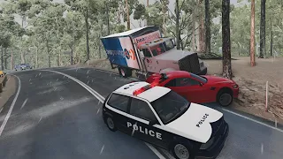 Realistic Dangerous high speed car and truck crash #46 BeamNG highlight Drive