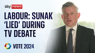 Labour: Sunak 'lied' about Starmer's tax plans during TV debate