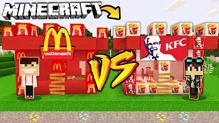 ZAMEK MCDONALDS VS ZAMEK KFC W MINECRAFT!
