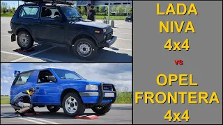 SLIP TEST - Lada Niva 4x4 vs Opel Frontera 4x4 - @4x4.tests.on.rollers
