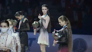 Trusova, Shcherbakova, Valieva - RusNats 2021 - Awards Ceremony - 27-12-2020