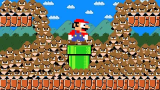 Can Mario beat the 9999 Goombas trying to Stop? | Game Animation