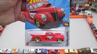 '40 Ford Pickup new for 2023 Hot Wheels Drag Strip Toy Truck Unboxing and Review - Red 1940