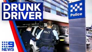 Sydney residents detain alleged drunk driver who crashed into several cars | 9 News Australia