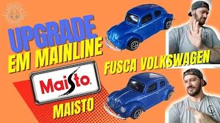 FUSCA AZUL - VOLKSWAGEN - MAISTO - UPGRADE EM MAINLINE