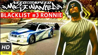 Need for Speed Most Wanted Blacklist 3 RONNIE Gameplay Walkthrough  No Commentary 1080p HD #NFSMW