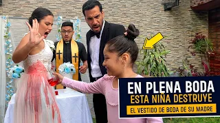 En boda niña arruina vestido de novia de su madre | En boda esta niña destruye vestido de su madre