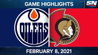 NHL Game Highlights | Oilers vs. Senators - Feb. 8, 2021