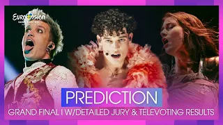 🇸🇪 Eurovision 2024: Top 26 l GRAND FINAL l PREDICTION l w/Detailed Jury & Televoting Results
