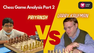 12 year old Chess Prodigy vs World Senior Champion Larry Kaufman  | An exciting draw