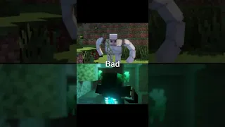 Golem VS Warden In Minecraft #shorts #minecraft #warden #irongolem #redstone #good #bad #golem