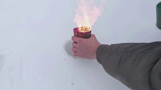 EXPERIMENT 200 FIRECRACKERS In SNOW HOLE