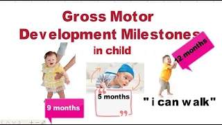 gross motor developmental MILESTONES  in children ( gross motor)