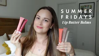 Summer Fridays *NEW* Pink Sugar and Cherry Lip Butter Balm + comparing all the shades!