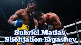 Subriel Matias vs Shohjahon Ergashev  |🥊 Best Punches| Fight Highlights | Boxing Fight