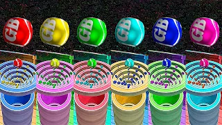 Going Balls - 6 Colored Can Balls on Same Levels! Mirror Race-330