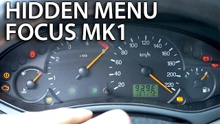 How to access hidden menu Ford Focus MK1 (instrument cluster test mode, service menu)