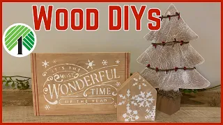 $1 Christmas DIYS | Wood DIY Decor | Dollar Tree Christmas DIY Decor 2023 | Neutral Christmas DIYs