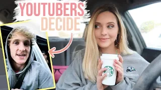 YOUTUBERS Decide My STARBUCKS for a Week