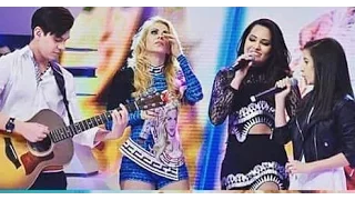 Joelma canta com seus filhos no dia das mães no Hora do Faro