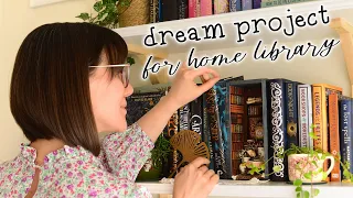Cozy diy studio time 📚 A mini library display for my bookshelf |  reading nook | art vlog