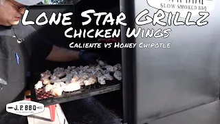 Lone Star Grillz chicken wings caliente vs honey chipotle