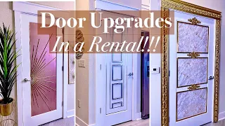 AMAZING DOOR MAKEOVERS SAFE IN A RENTAL!!! HOW TO PULL IT OFF IN A RENTAL