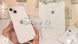 aesthetic iphone 13 unboxing 🤍| starlight