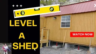 How to Level an Unlevel Tiny House Shed Step-by-Step DIY #how  #DIY #tinyhouse