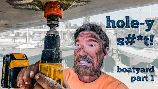 BOAT WORK - Don't Try This At Home! 😱 Sailing Vessel Delos Ep. 406
