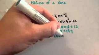 Volume of a Cone - Corbettmaths