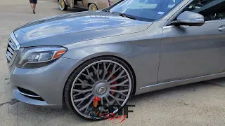 Mercedes-Benz S500 on Big Cap Forgiato 24s at Texas Whipfest 2020 (4K Video)