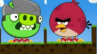 Angry Birds Cannon 3 - FORCE OUT THE GIANT PIG TO RESCUE GIRLFRIEND!