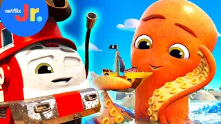 To The Secret Pirate Lair, Ahoy! ⚓️ 🏴‍☠️ Mighty Express | Netflix Jr