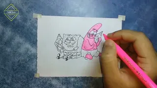 Time To Travel Atlantic With SpongeBob and Patrick | Day 25 | 30 Days 30 Drawing